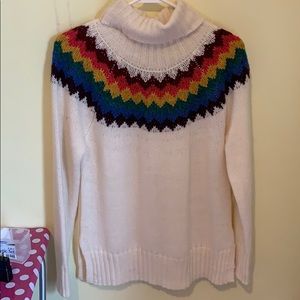 Colorful Turtle Neck Sweater